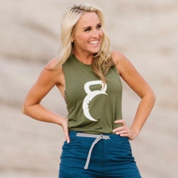 Zyia Olive Kettle Moon Tank Top - Picture 1 of 4